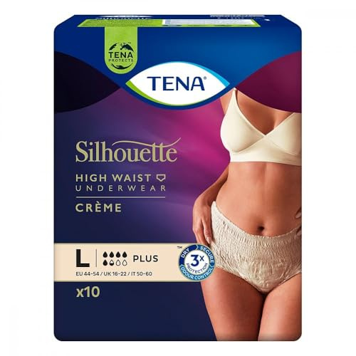 TENA SILHOUETTE plus L creme 10 St