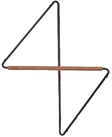 TentHome Eckgarderobe Möbel Wandgarderobe Metall Kleiderstange rustikaler Wandaufhänger Kleiderlüfter Holz Kleiderständer zur Wandmontage Garderobenhaken für Ecken Balkon Bad, Schwarz L- 80 x 100cm