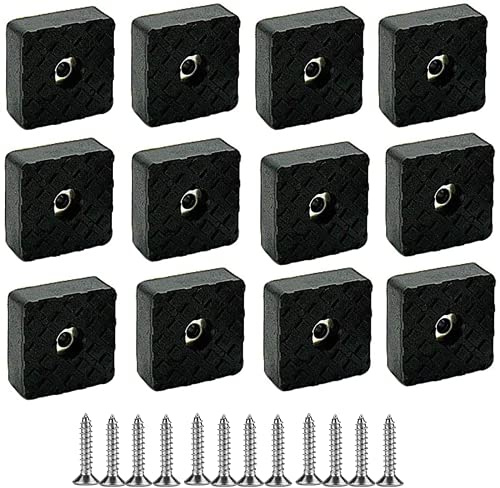 THETAG Furniture Pads Floor Protector,Rubber Furniture Feet Pads,Rubber Feet For Furniture,Chair Leg Floor Protector Pads Wood Floor Protectors 12pcs (Black)