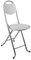 7H SEVEN HOUSE Eleonor Sgabello Pieghevole Alto con Schienale, Lega di Acciaio, Bianco, 32x36x73.5cm