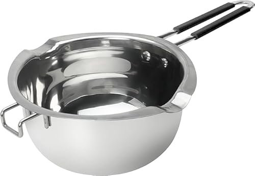 JEMESI Bagnomaria in Acciaio Inox,1200ml Ciotola per Bagnomaria,Universal Double Boiler Beccucci per Far Fondere Cioccolato, Burro, Caramelle, Formaggio