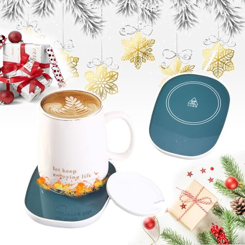 Chauffe Tasse de Café, Électrique Chauffe Tasse Pad, Réchauffeur de Café, Chauffe-Tasses USB, Tasse Chauffante, pour la Saison hivernale,Utilisé pour Le Thé, Le café, Le Lait, Vert Foncé