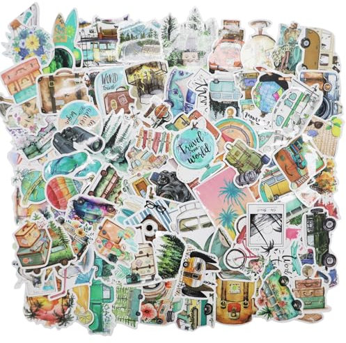 1 pegatina de graffiti de viaje al aire libre, fácil de usar y duradera, perfecta para ordenadores portátiles