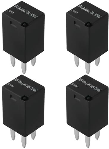 The Lord of the Tools 4pcs Relais Automobiles à 4 Broches 303-1AH-C-R1-U01-12VDC 12 V 20 A SPST Micro Relais pour l'électronique Automobile Le Contrôle Industriel Et La Gestion de l'alimentation