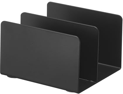 YAMAZAKI Tower Regal-Organizer, schwarz | Stahl, Zur Aufbewahrung von Gesichtsmasken,Ideal für Schränke, Regale & Schublade, 7,5 x 8 x 5 cm, Japanisches Design