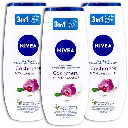 3 er Pack NIVEA Pflegedusche Cashmere & Cottonseed Oil Duschgel 3 x 250 ml