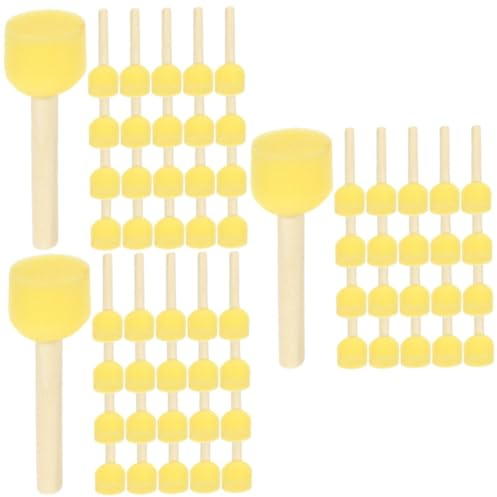 HAPINARY 60 Piezas De Pinceles para Pintar, Esponjas para Pintar, Suministros De Pintura para Niños, Kit De Pintura para Niños, Suministros De Pintura para Niños, Pinceles para Niños,