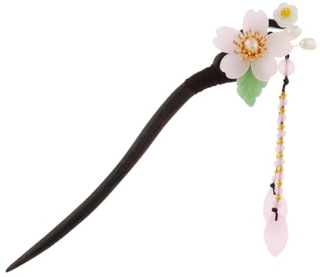 HONITANO Vintage Haarstäbchen und Achat mit Quaste Klassische Chinesische Haarnadel für Elegantes Haarstyling und Traditionelle Haarschmuck Deko
