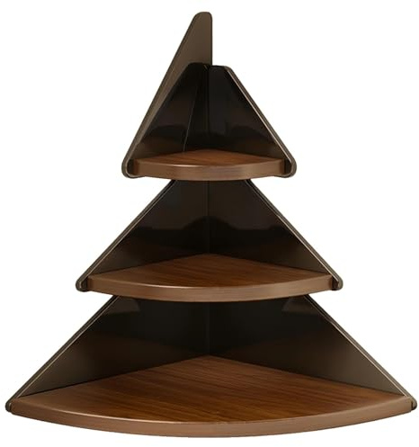 Ioensy Estante Esquinero de Mesa de Acrílico y Madera para Organizar Platos Vasos Especias y Tazas con Diseño Elegante Adecuado para Cocina Baño Oficina