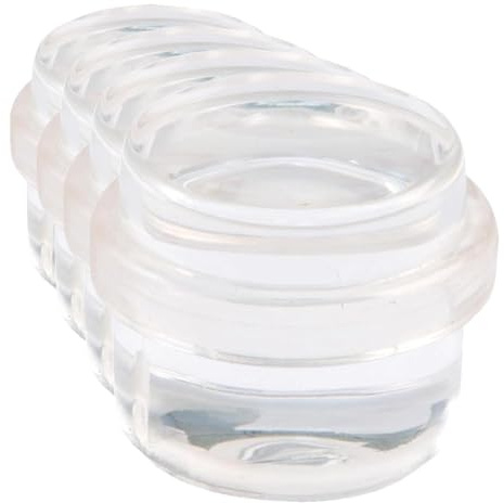 Amig - Dekorativer transparenter selbstklebender Bodentürstopper mit Anti-Rutsch-Gummistreifen, für Zimmertüren, schützt Wände und Möbel vor Stößen - Durchmesser Ø30 x 30 mm (Packung mit 4)