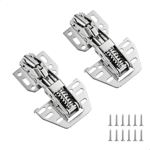 Bisagras Puertas Cocina, Bisagras Armario con Amortiguación Hidráulica, Bisagras Puertas Madera Invisible, BisagrasAbatibles para Armarios de Cocina, Roperos y Caravanas, 2 Piezas