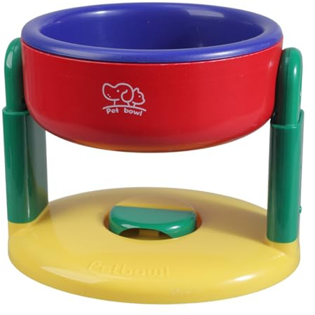 Station d'alimentation surélevée avec hauteur personnalisable, design anti-basculement et bols vibrants réglables pour animaux de compagnie