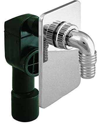 Sifone incasso lavatrice lavastoviglie con piastra inox - tea calimero
