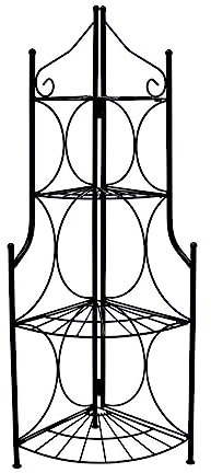 Oypla 4 Tier Foldable Metal Garden Flower Staging Plant Stand Display Shelf