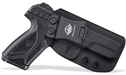 Kydex IWB Holster Pistolenholster for Ruger Security-9 Holster Inside Waistband Concealed Carry - Pistolenhalfter Hängend Carrier Verdeckte/Versteckte Pistole Case Waffenholster (Black, Right Hand)