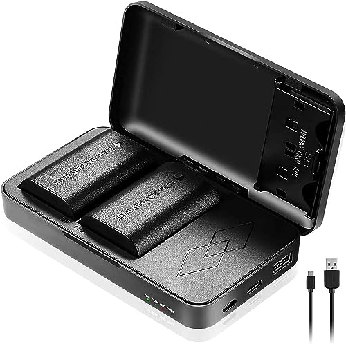 JYJZPB LPE6 LP-E6N for Canon Battery 2300mAh *2 Pack + Dual Charger Case | For Canon EOS R5, R6, R7, R, 5D Mark II/III/IV, 5DS, 5DS R, 6D, 6D II, 7D, 7D II, 60D, 70D, 80D, 90D