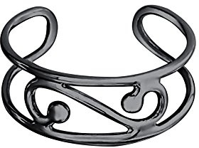 Marlogendo Wunderschöner 14 K schwarz vergoldeter 925 Sterling Silber Scroll breiter Midi Ring verstellbarer Draht Wirbel-Zehenring