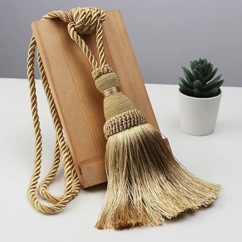 VIXDA 2 Pz Nappa Tieback per Tenda Poliestere Sfera Singola Tenda Titolare Cravatta Complementi Arredo Casa Nappa Fatto A Mano Tenda Fibbia Corda