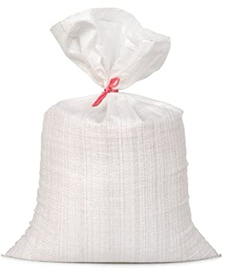100 Stück PP-Gewebesack-Sandsack weiß 300 x 600 mm mit Band