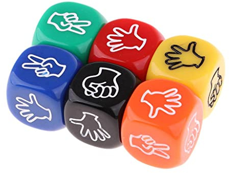 Colcolo Kit de Jeu de Devinettes à 6 Côtés avec Dés de Jeu, 6 Pièces,