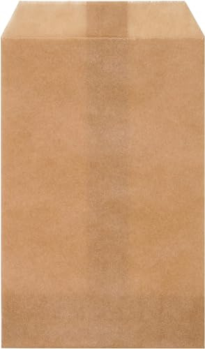 Quotidian Transparente Pergamintüten 15,2x22,9 cm, 100 Stück | Durchscheinendes Pergaminpapier braun für Samen, Schmuck, Konfetti (passend für A5 · 6x9 Zoll)