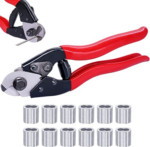 Taiss Coupe-Câble Vélo Pince Coupe-câble en acier inoxydable pour Coupe-Câble de Vélo,câble en acier, câble métallique, ressort N-029