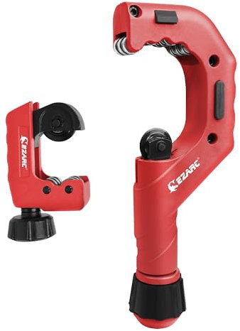 EZARC Rohrschneider Edelstahl 6-70 mm, Kupferrohrschneider Set, 2tlg Leitungsschneider mit Mini Rohrabschneider für Schneiden von Dünner Edelstahl, Stahl, Kupferrohr, PVC Aluminium