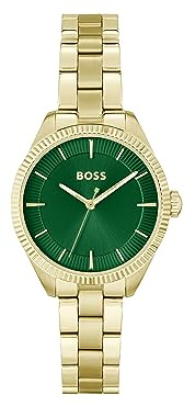BOSS Analog Quarzuhr für Damen Kollektion SAGE mit Edelstahlarmband