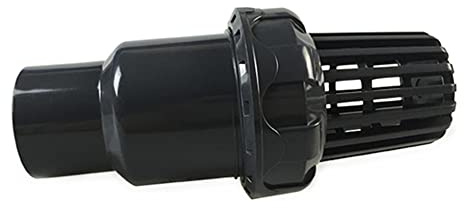 Schwarzes Kunststoff-Wasserpumpen-Fußventil, PVC-Niederdruck-Flachrückschlagventil, geeignet für Flüssigkeitsmaschine, Duschkopf(Φ50mm)