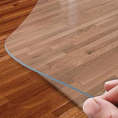 Bodenschutzmatte Bodenschutzmatte Bürostuhlunterlage - Maß nach Wunsch - Bodenmatte Stuhlunterlage Transparent Klar ,1,5mm dick, 160/170/180/190/200cm breit,FüR Laminat, Parkett, SchüTzen Ihren Boden