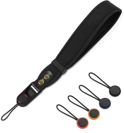 GlasFlength Kamera Handschlaufe mit Schnellverschluss, Licht Kameragurt Neopren Kameragurt Verstellbare Handschlaufe für meisten Kameras wie Ricoh gr iii x Sony Canon Fuji(29cm)