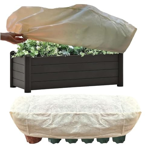 2x Copertura Antigelo Piante,Cappuccio Protezione Piante Inverno In Tessuto Non Tessuto,Copertura Piante Inverno Antigelo, Cerniera E Coulisse Per Fioriere Rettangolari Esterno E Vasi Fiori Da Balcone