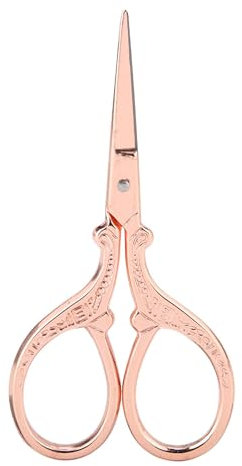Baxnore Kleine Stickschere, Nähschere, kleine Bastelschere aus Edelstahl, Nähschere aus Edelstahl für Stickereien, Handarbeiten, Nadelarbeiten, Kunst (Rose Gold)