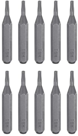 QUARKZMAN 10pz Punte Cacciavite Torx T6H 5/32 Esagonale 28mm Lunghezza | Testa Magnetica a 6 Punti, Acciaio S2, per Cacciaviti Elettrici Manuali Riparazione di Precisione