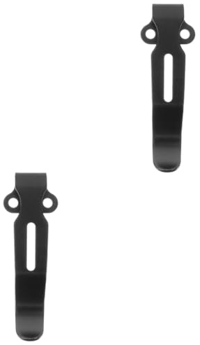 Angoily 2 Stück Gürtelclip für Messer Öffner Werkzeug kompakter Taillenclip Geldklammer Klingen pocket clip armaturen Taschenclips aus Metall Outdoor-Gürtelclip Rostfreier Stahl