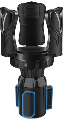 Bilmugghållare, justerbar mugghållare expanderbar, bilflaskhållare med avtagbar bas, elastisk gripdesign för bil, askkopp, kaffemugg och dryckesburk 0,3–1,3L (6–11,2 cm)