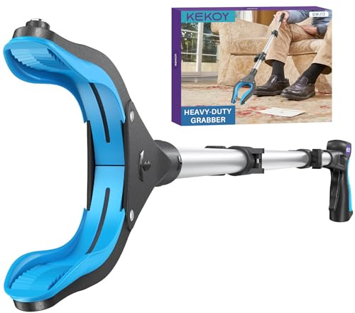 Kekoy Pinza Telescopica per Anziani Alluminio, Pinza Raccogli Oggetti Pieghevole/Girevole, Braccio Afferraggio Extra Lungo, Aiuto Afferrare con Punta Magnetica (81 cm 1 confezione)