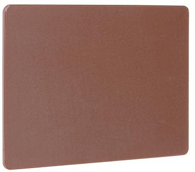 HENDI Planche à découper, HACCP, les deux côtés sont lisses et utilisables, minimise l'émoussement des couteaux, 600x400x(H)15mm, plastique LPDE, brun