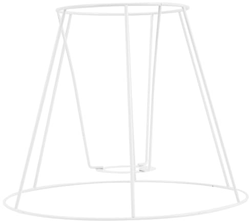 SEWOART Selbstgemacht Lampenschirmhalterung aus Eisen Stabil und Einfach zu Montieren Weißer Lampenschirm Herstellungsrahmen für Heim und Büro Modern