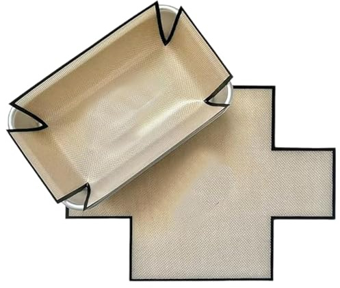 2PCS Silicone Bread Loaf Pan Liners, Nonstick and Reusable Bread pan Liner. Silicone Baking Mat for 9.5 x 5 Inch Loaf Pan