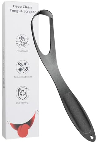 Raschia Lingua In Acciaio Inossidabile - Strumento per Igiene Orale e Alito Fresco | Raschietto Portatile Antiscivolo A Forma Ventaglio Per Igiene Orale Contro Alito Cattivo