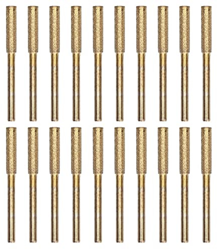 lvifloae Aparte de la motosiería de 20 Piezas Burrio, motea de molienda de Piedra, afilador de Cuchillas de Sierra Circular, Kit de Herramientas de Afilado de Archivo Giratorio de la (Gold)