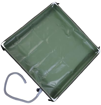 FTVOGUE Faltbare Duschwanne, Tragbare Duschwanne 80 X 80 cm mit Abflussstopfen und Rohren für Camping, Wohnmobil, Reisen, Haustierbaden (Außenmaße 80x80x10cm / 31,5x31,5x3,9,9)