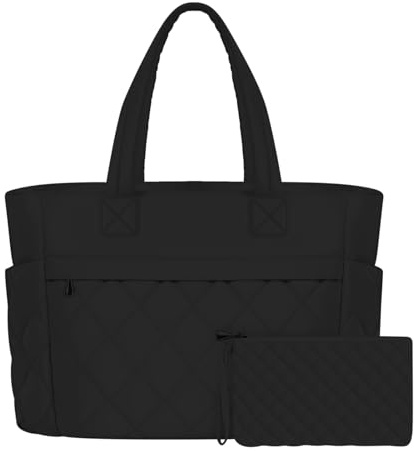 Datorväska – 41 x 16 x 30 cm laptopväska i oxfordtyg | Professionell arbetsväska med organisatör | lätt axelrem med stor kapacitet för skola, vardag, hem, pendling