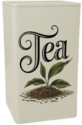 speecheese Vintage Tea TeeDose 900ml für Teeliebhaber Nostalgische MetallDose 900ml mit Spruch - BlechDose 900ml, AufbewahrungsDose 900ml