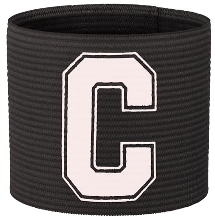 55 Sport Fußballkapitän-Armband, für Erwachsene und Kinder Für Kinder Schwarz