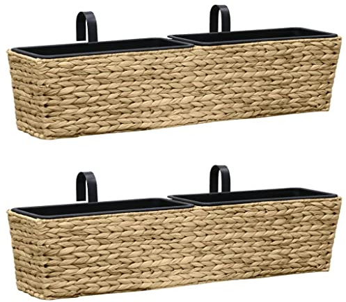 vidaXL 2X Jardinières Pot à Fleurs Cache-Pot Pot à Plante Bac à Plante Véranda Jardin Balcon Terrasse Cour Extérieur Jacinthe d'eau