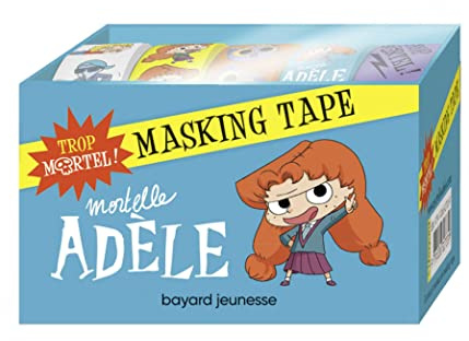 BAYARD JEUNESSE Masking Tape Mortelle Adèle - 5 Motive, nicht wasserfest, für Kunststoff und Aluminium, 1 Stück