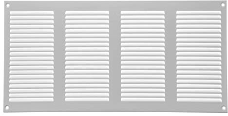 16 x 8 Inch / 400 x 200 mm White Air Vent Cover - Quality Steel Return Air Grilles - for Ceiling and Sidewall - HVAC - with Insect Protection Screen (15.74''x7.87'' Inch, White)