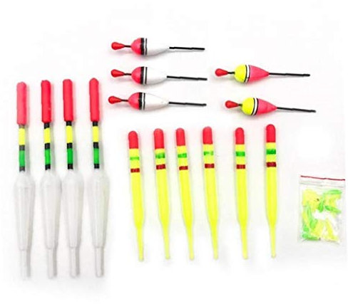 TOSSPER 1 Satz (15st) Vertikal Boje Sea Fishing Floats Verschiedene Größe Für Die Meisten Art Von Angeln Mit Einhänger Rubbers Angelköder